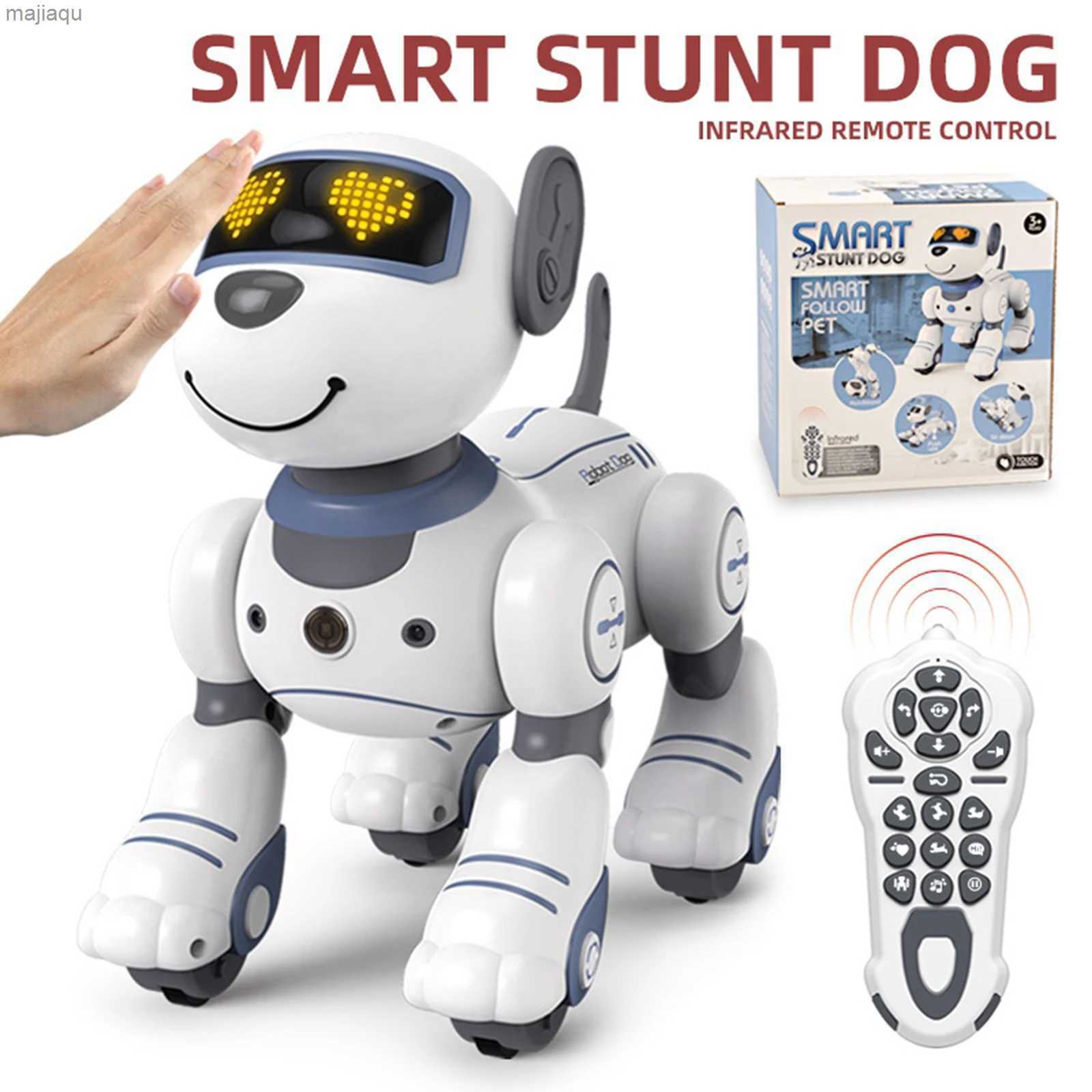 Electric/RC Animals RC Robot Dog Electronic Walking Dog Intelligent Touch Remote Control Pet Dog Toys Childrens Toys Boys and Girls GiftsL2404