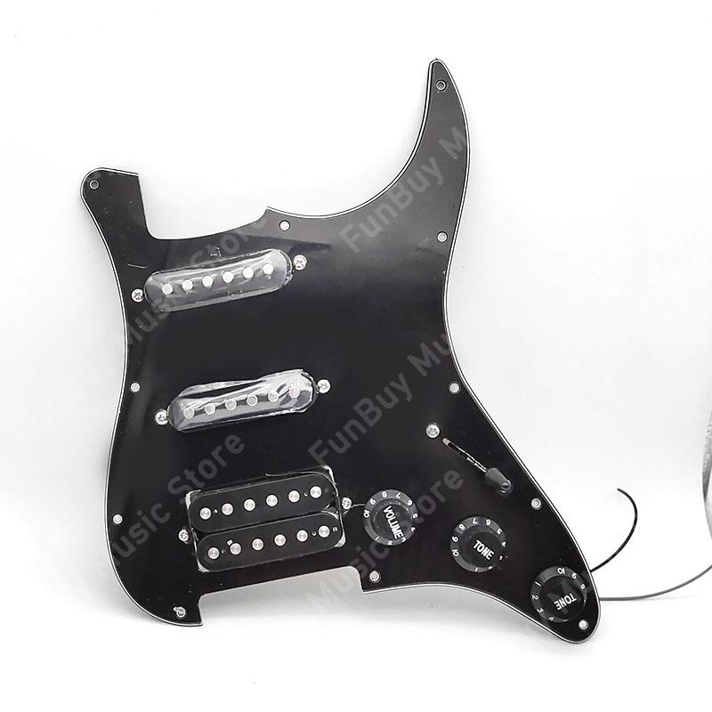 Loaded Prewired Electric Guitar Pickguard Pickup SSH Humbucker Pickups Set for ST Electric Guitar Black White Pearl