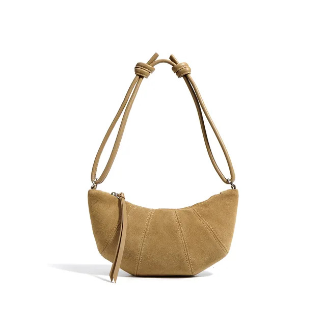 New Women Dumpg Female Niche Underarm Shoulder Bag Lady Cross-Body Messenger Maillard Croissant Autumn Winter Hobos Patent Leather Zipper Style BagVoy