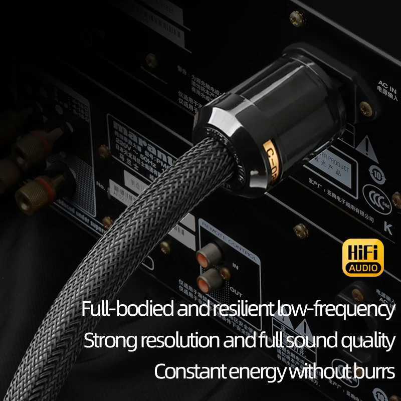 ATAUDIO Hi-end 6N OFC HiFi Audio EU/US/AU Power Cord Double Shielding Connection Filterure Amplifier Power CableLX241113
