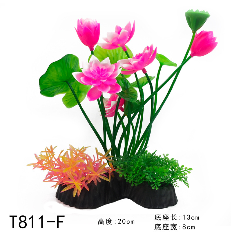 1pc Artificial Aquarium Plants Decoration Large Lifelike Plastic Underwater Aquatic Water Plants Weeds Fish Tank Viewing Decor