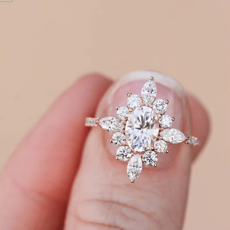 8.00 x 6.00 MM Colorless Oval Cut Moissanite Art Deco Ring Platinum Metal Fine Jewelry Wedding Party Dia Inlay gorgeous