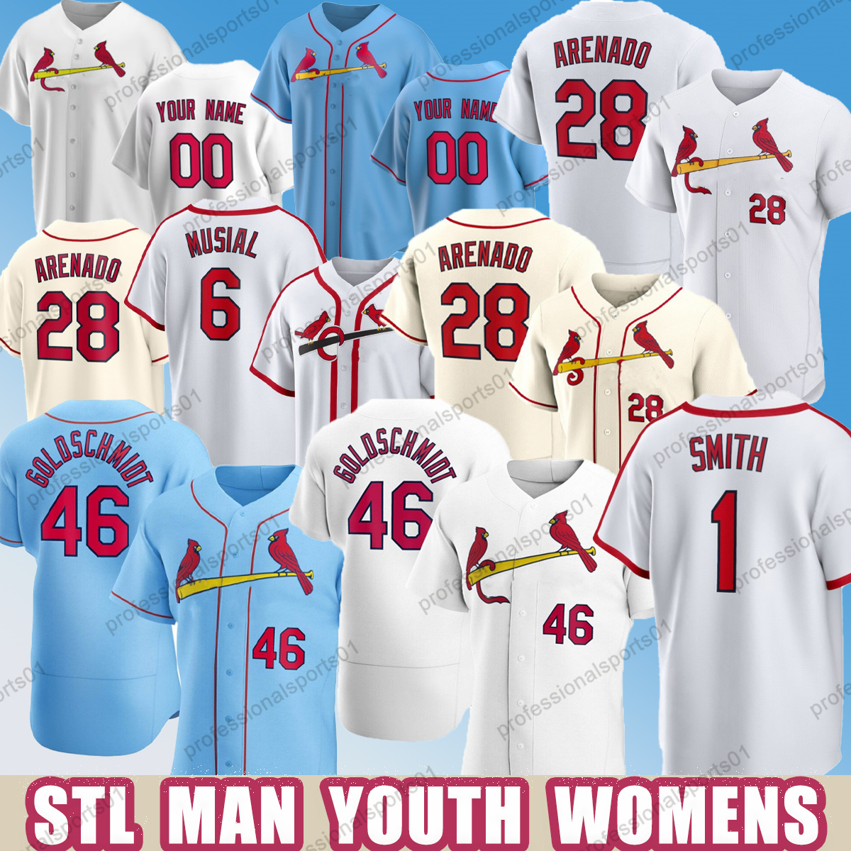 2024 Custom Baseball Jersey Cardinal Lars Nootbaar Nolan Arenado Stan Musial Adam Wainwright Paul Goldschmidt Albert Pujols Molina Smith Contreras DeJong men S-4XL