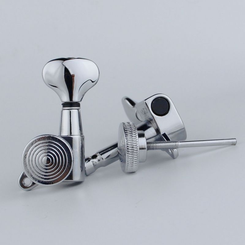 6 PCS Chrome Guitar Locking Tuners Lock String Tuning Key Pegs Machine Heads for Electric Guitars