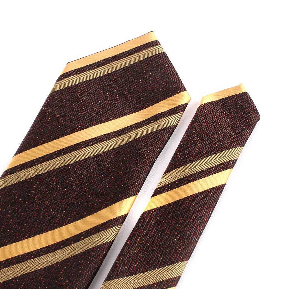 Brown Color Ties For Men Women Striped Neck Tie For Party Busin Classic Paisley Coffee Neckties Coffee Wedding Neck Tie GiftsX241111
