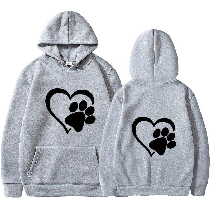 Designer Spring and Autumn Men's Cat Claw Love Couple's Hoodie Advertising Shirt