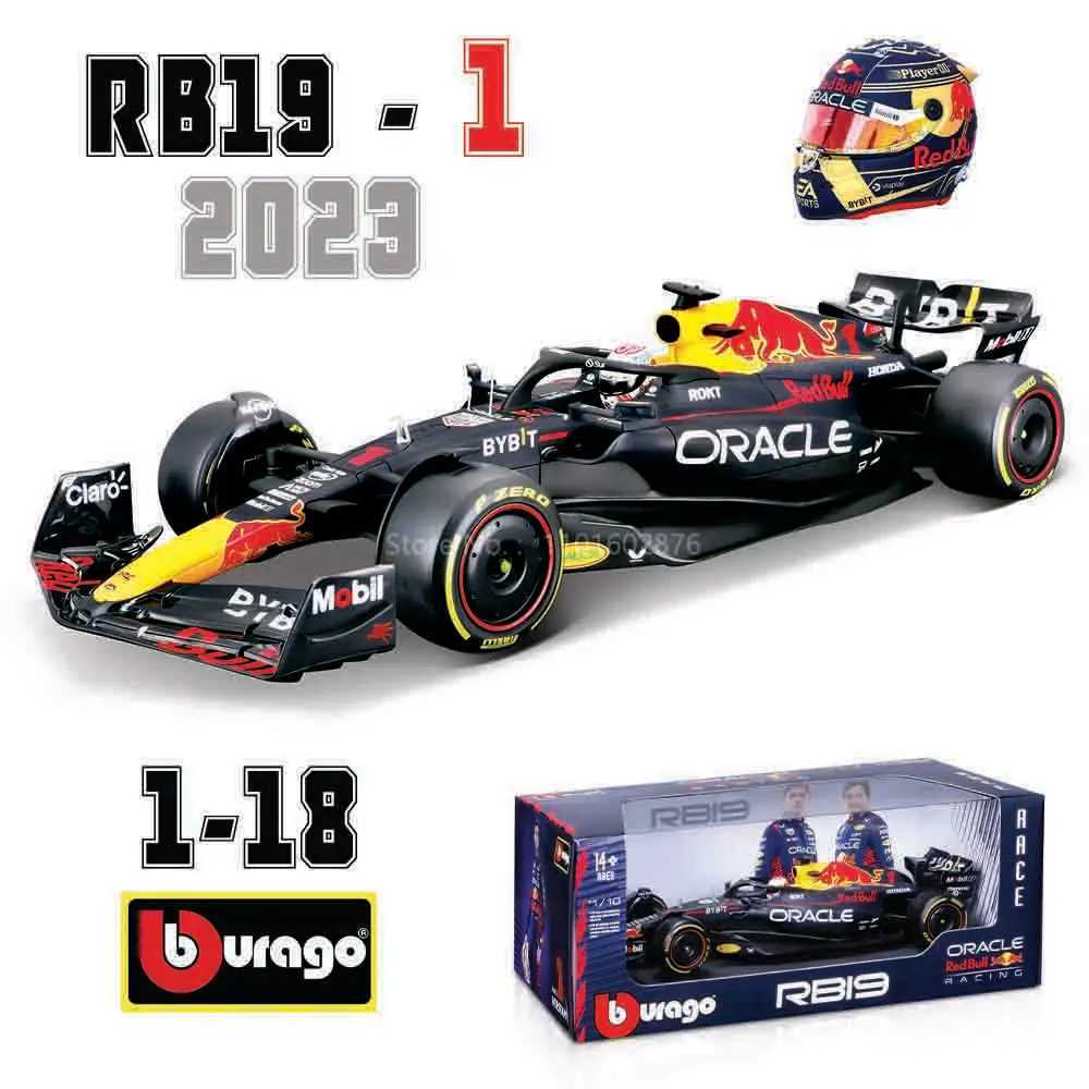 Bburago 8 2023 F1 Red Bull Racing RB19 1# Verstappen 11# Perez racing model simulation car model alloy car toy collectionXJ241109