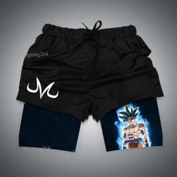 Men's Shorts Anime Jujutsu Kaisen Yuji 2 In 1 Compression For Men Summer High Spring Shorts Fitness Pants Dry Sweat Gym Training Pants Loose Swea