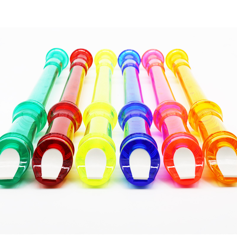 8 Holes Soprano Flute with Cleaning Stick Musical Instrument for Kids Beginners Plastics Instrument Recorder 7 Colors Flutes