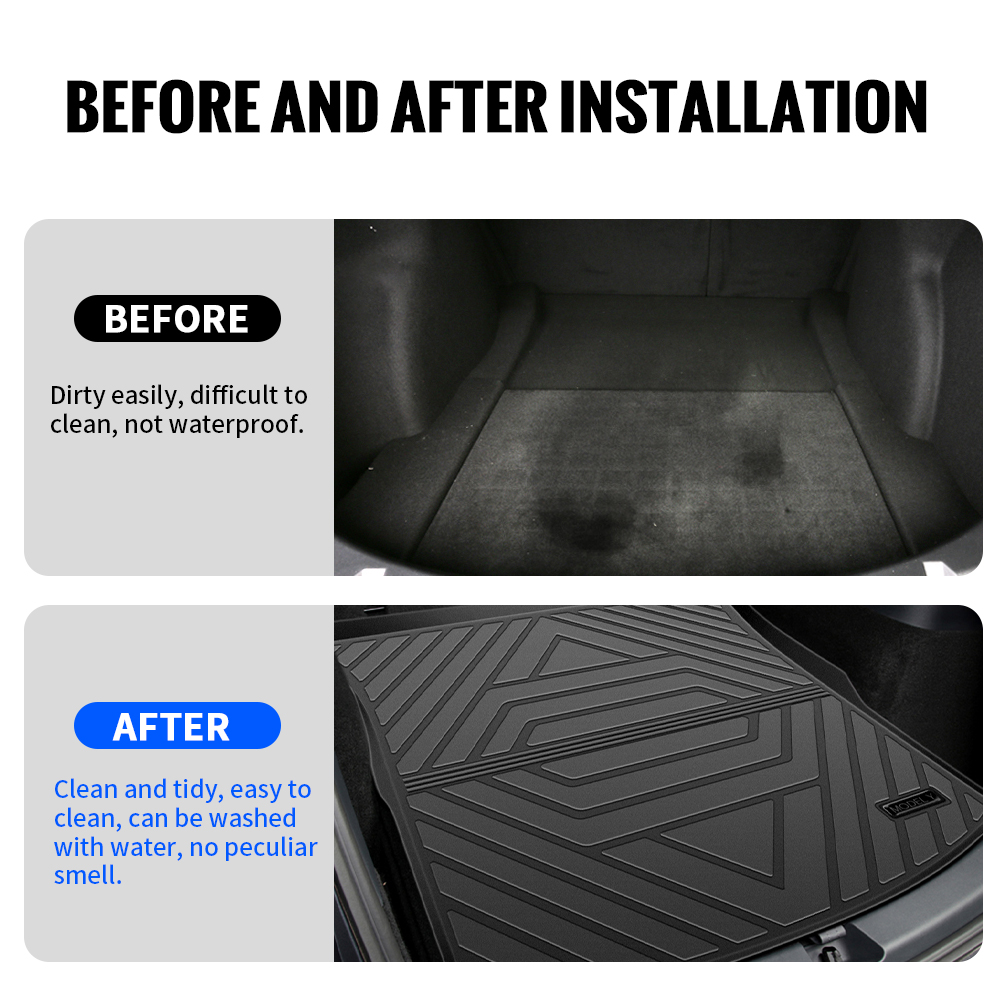 Upgrade TPE Car Front Storage Box Pad Rear Trunk Mat For Tesla new Model Y 2021-2023 Waterproof Protector Liner 2025 Trunk Tray Floor Mat