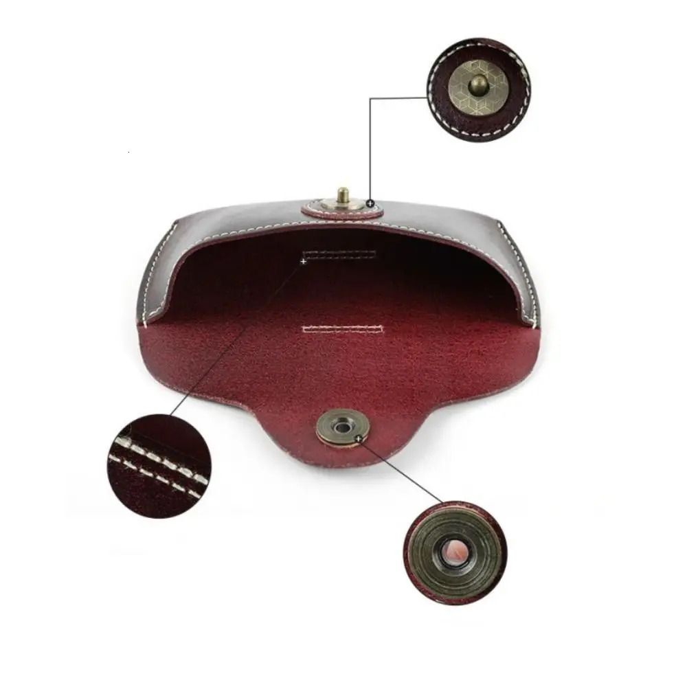 Leather eyeglass bag for glasses high-quality handmade goggles with glasses sunglasses protective cover 241108CJ