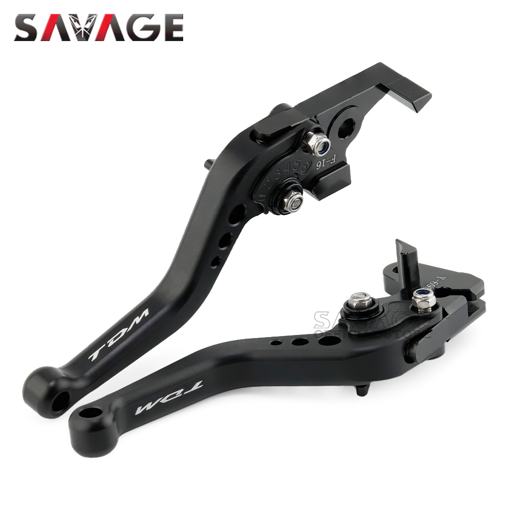 TDM Short Clutch Brake Levers For 2025 YAMAHA TDM 850 900/A new 1991-2015 TDM850 TDM900 900A Motorcycle Adjustable CNC Handles Black