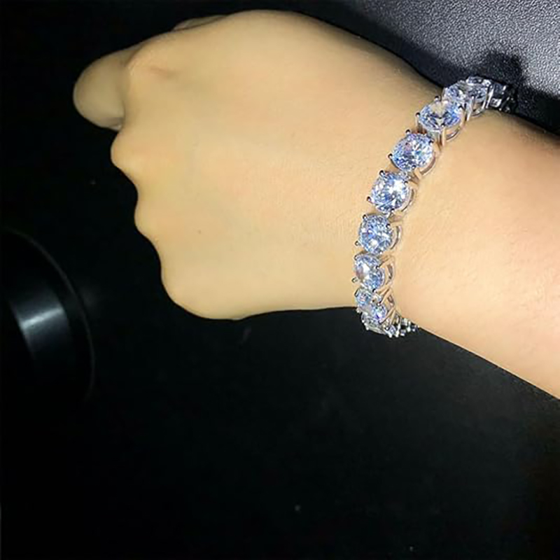 tennis bracelet designer for women white gold plated 6/7mm wide bling dia bracelets rapper hip hop mens jewelry woman valentines day Christmas gift