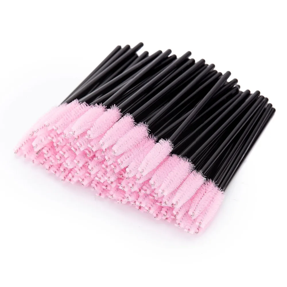 d Eye lashes Disposable Brush Pcs Makeup Mascara Wands Applicator Eyelash Comb Individual Lash Pink Make Up Tools lash