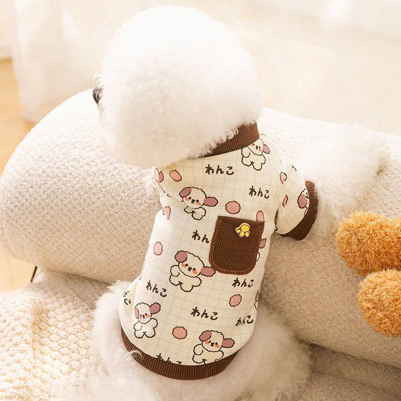 Dropshipping Cute Soft Cotton Pet Apparel Dog Clothes for Yorkies Chihuahua