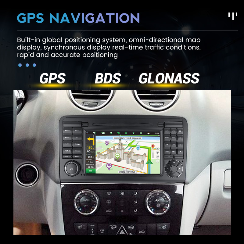 2+32G Carplay 2Din Android 12 For Mercedes ML W164 X164 ML350 ML300 GL500 ML320 ML280 GL350 Car Radio Stereo GPS Navigation