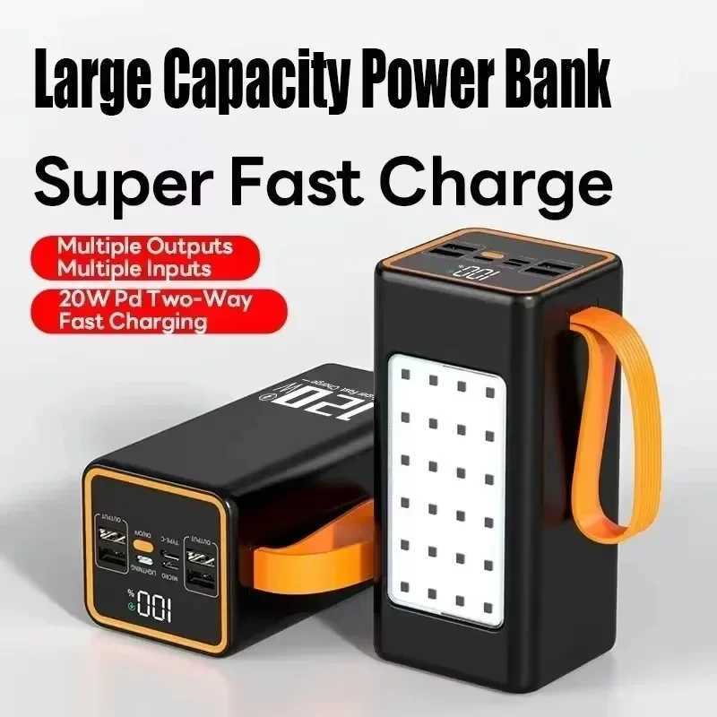 Power bank 120W Fast Charging Power Bank 200000mAh Large Capacity Laptop External Battery Portable Charger for Iphone 16 Xiai Powerbank Z241108