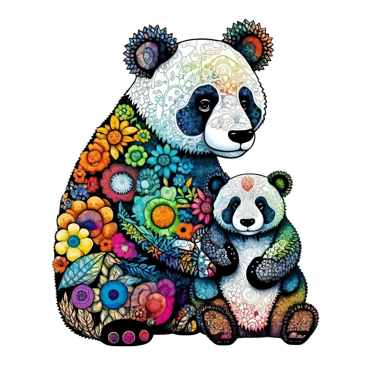 Unique Panda Wooden Jigsaw Puzzle Education Toy Gifts Wood Diy Crafts Puzzle Game Best Adult and Childrens Gifts W241109