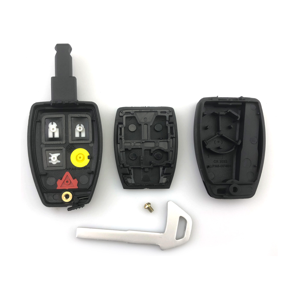 YIQIXIN 5 Buttons Key Case For Voo C30 C70 XC90 V70 S40 S60 V50 2008 2009 2010 2011 Smart Card Cover Insert Blade Housing Fob 80a63