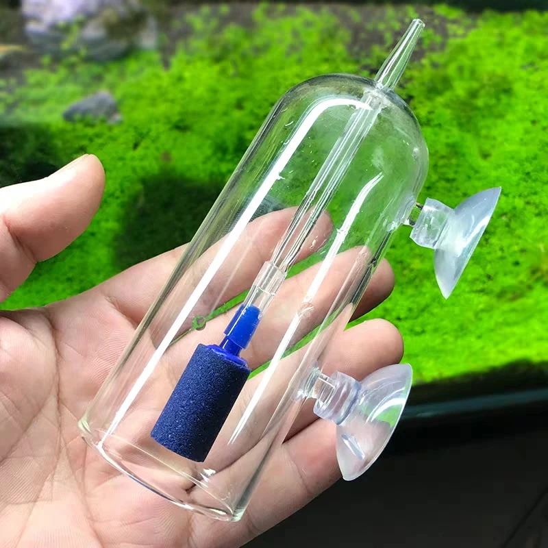 Aquarium Oxygen CO2 Diffuser Air Pump Fish Tank Glass Aerator Oxygenator Stone Air Dissolve Dispenser Aquarium Accessories