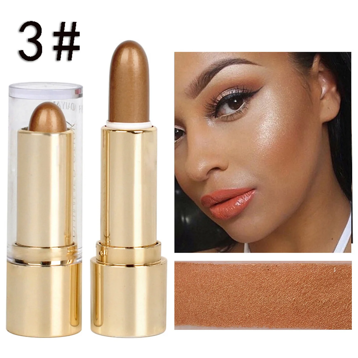 f e D Contour Embellish HANDAIYAN Highlight Highlighter Pencil Brighten Skin Face Makeup Bronzers er
