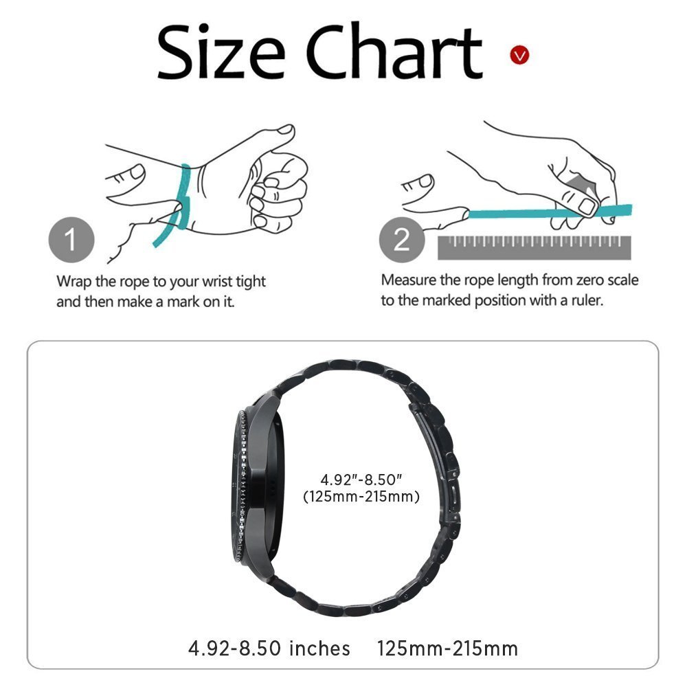 22mm High quality Metal Strap For Oneplus Watch 46mm WristBand For Samsung Galaxy Watch 3 45mm Gear Sport S3 Smart Watchband