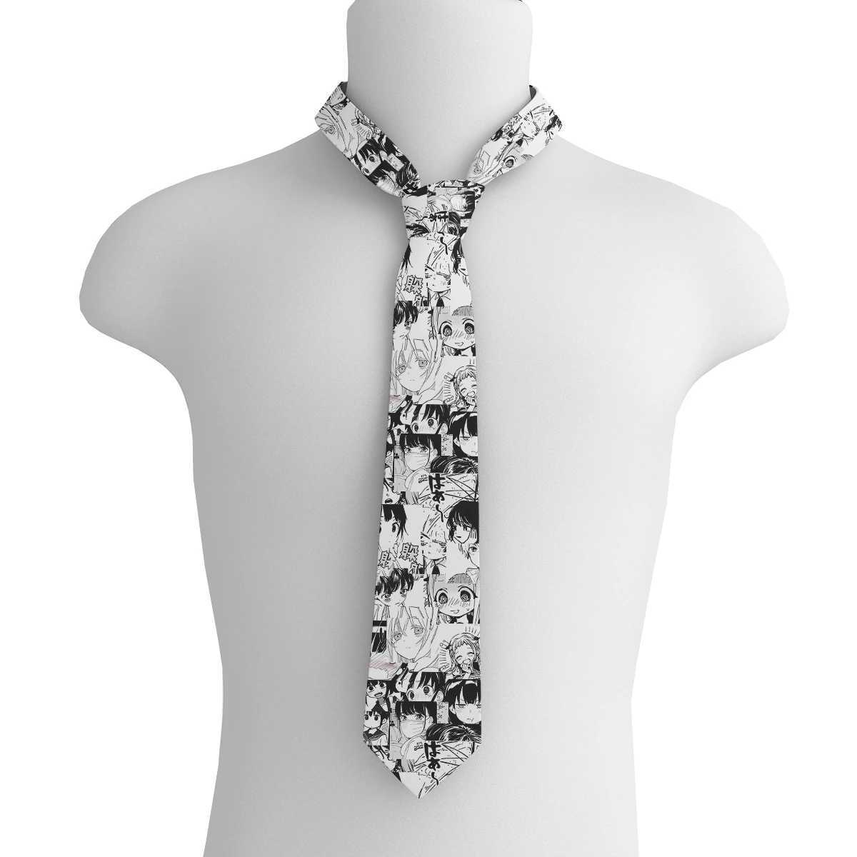 New fashion cartoon printed tie Janese two-dimensional anime tie mens and womens party shirt accories college styleX241109 - view 5