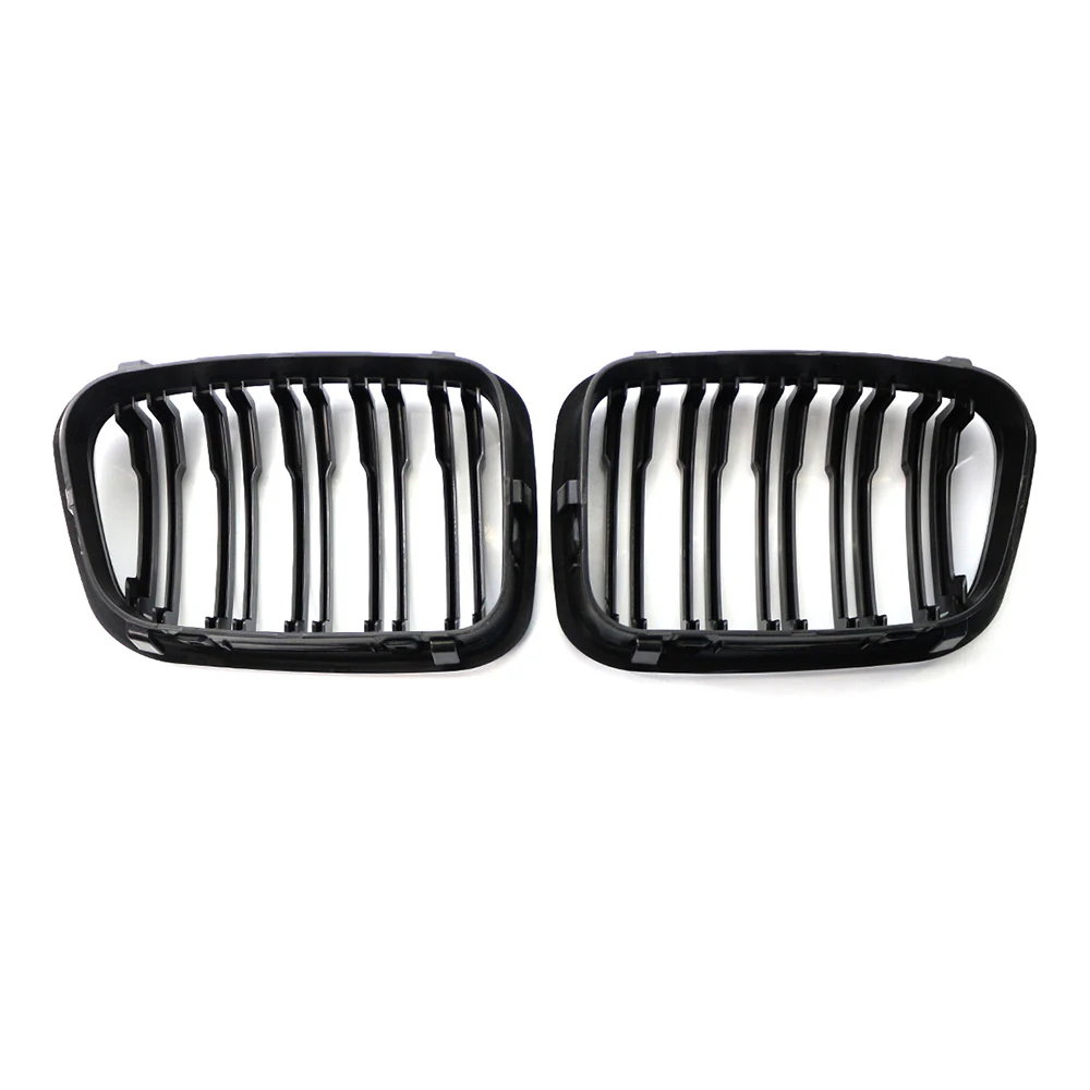 Car Front Bumper Kidney Grill Grille Gloss Black M Racing Grills For BMW 3 Series E46 4-Door 4D 4DR 1998-2001 Auto Accessories