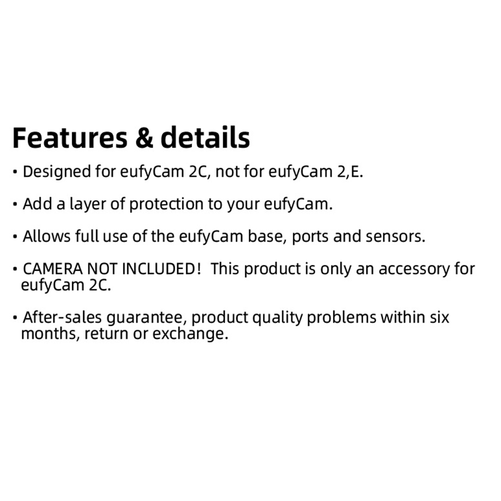 Security 1/2 Pcs Silicone Camera Protective Case Waterproof ddmysmile Protective Skin Cover Dustproof Camera Sleeve For Eufycam 2C Camera Smile