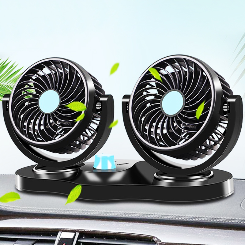 12V/24V Mini Electric Car Fan Low Noise Car Air Conditioner 360 Degree Rotating Cooling Fan in the car Cooler ventilador Summer