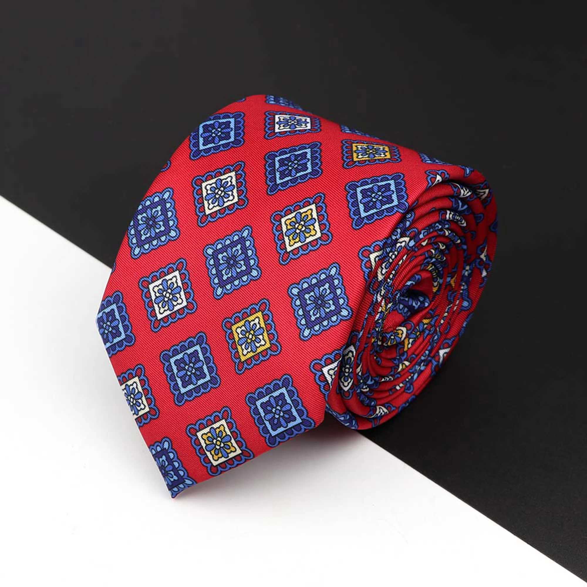 Super Soft Imitation Silk Polyester Necktie For Men Busin Meeting Gravatas Mens Formal 7cm Slim Fashion Paisley Printing TieX241109