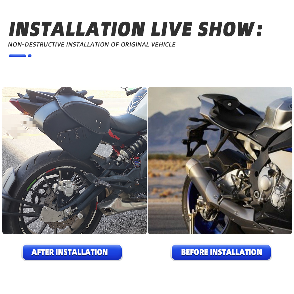 Motorcycle Retro Lage Side Tool Storage Bags Rear Seat For Harley Forty-Eight ALL YEAR Accessories Saddle Bag