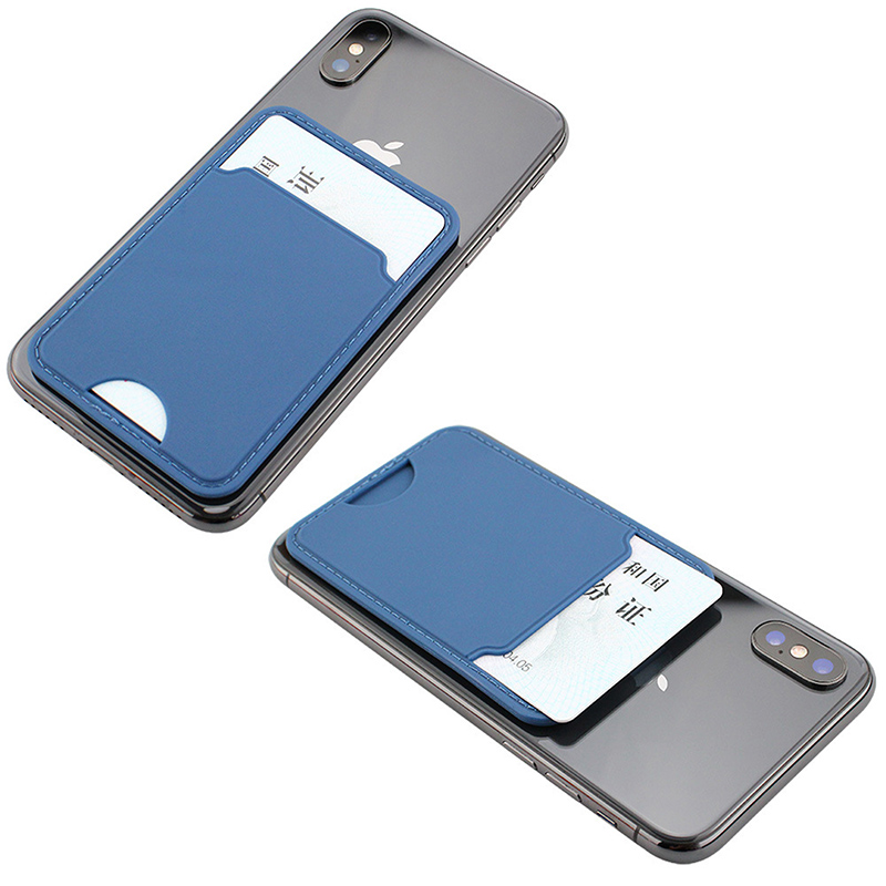 1pcs Silicone Credit ID Card Holder Elastic Mobile Phone Wallet Wallet Case Adhesive Pocket Sticker Cellphone Accessories