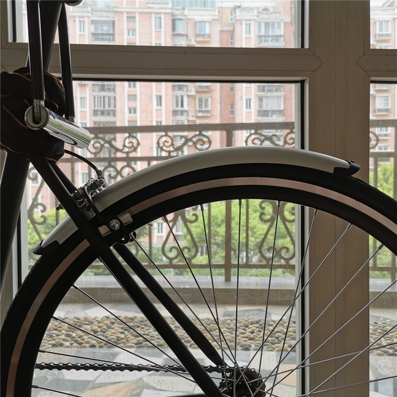 Retro Bicycle Fender 700C Road Bicycle Front Rear Fender Racing Fixed Gear Bike Fender Black Silver Plastic Aluminum Alloy Liner