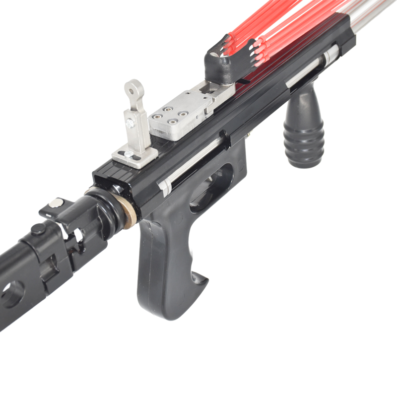 Black Folding Slingshot Rifle Mechanical Catapult Outdoor Shooting Toys Hunting Tools Creative Special Offer Slingshot