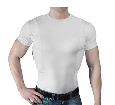 Concealed Carry T-Shirt Holster Tactical Clothes Pistol Holster Short Sleeve Shirt Gun Holster for Men Women Invisible Carry