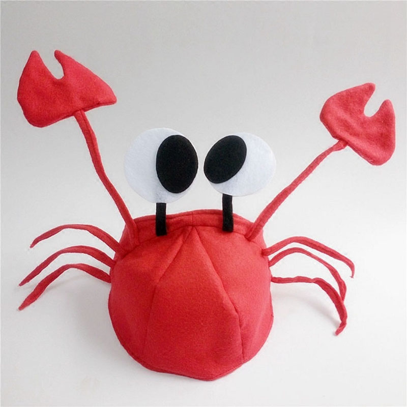 Drop Ship&Wholesale Halloween Christmas Cute Red Lobster Crab Hat Adult Fancy Party Costume Cap Gift Oct.14