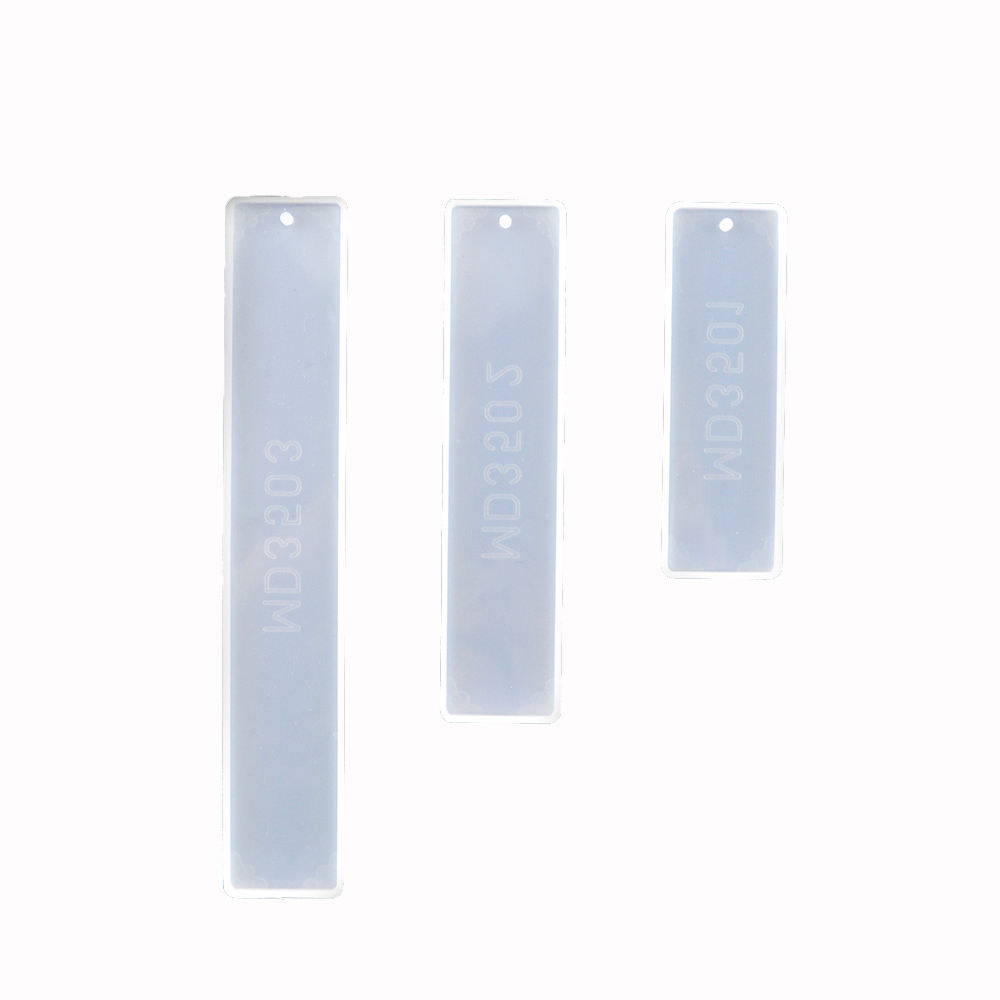 3pcs DIY Bookmark Resin Mold Set Rectangular Ruler Jewelry Mold Silicone Epoxy Marque Page Moldes De Silicona For DIY Craft Art