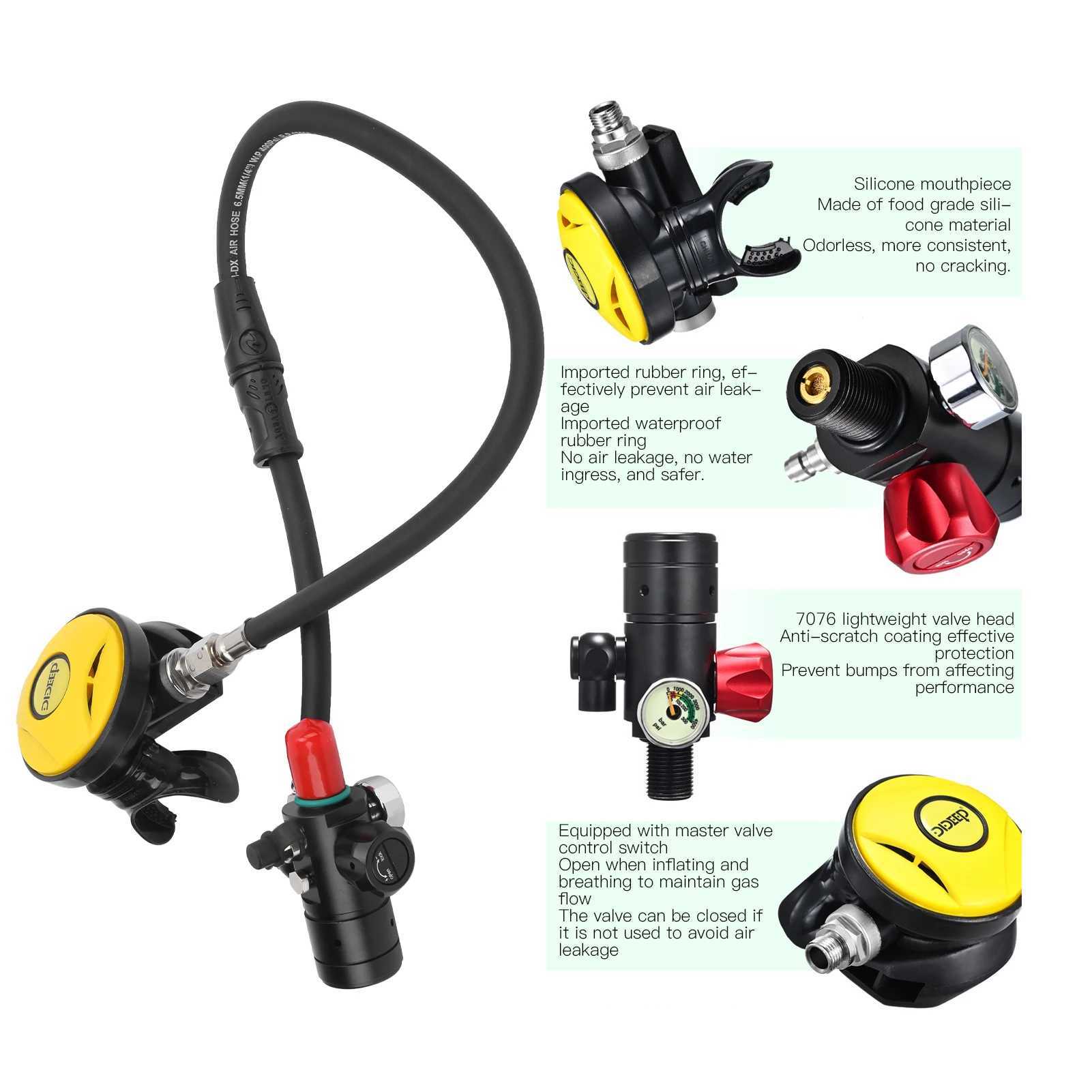 1L DIDEEP 1L Mini Diving Kit with Breathing/Rayleigh Valve/Belt/Diving Goggs Oxygen Diving Kit W241109