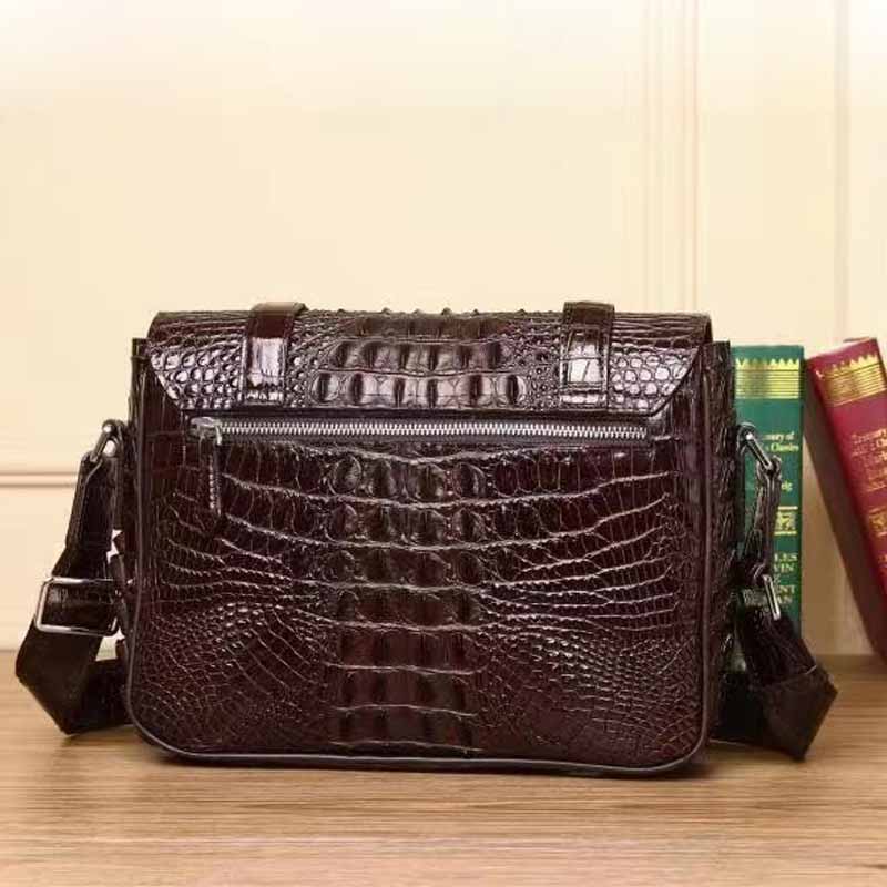Men's bag sacos de ombro Genuine Leather men's shoulder bag Briefcase Crocodile pattern cowhide bag high quality crossbody bags