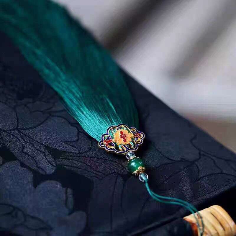 2024 New Chinese Style Large Capacity Bamboo Handle Fragrant Cloud Yarn Wind Hanfu Qipao Handheld Bag