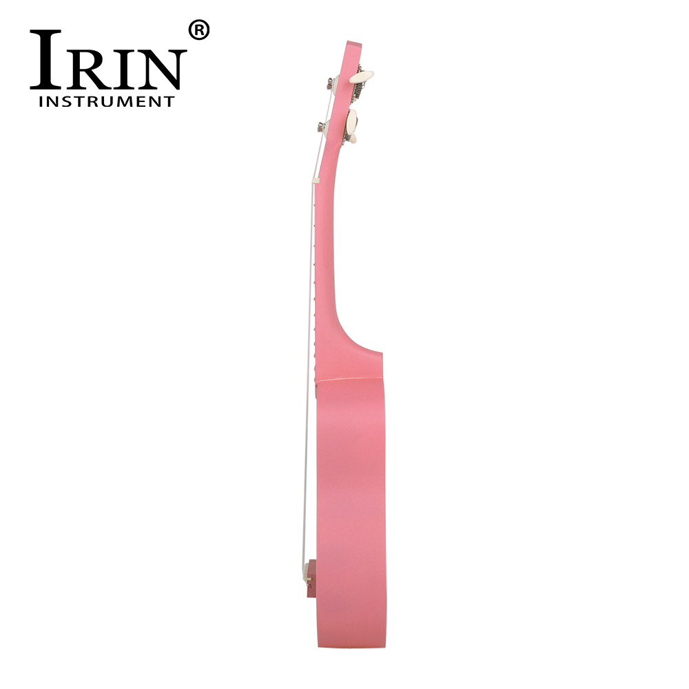 IRIN new 2025 21 Inch Soprano Ukulele 4 Strings Hawaiian Guitar Pink Little Girl Pattern Ukulele Children Beginner Musical Instrument
