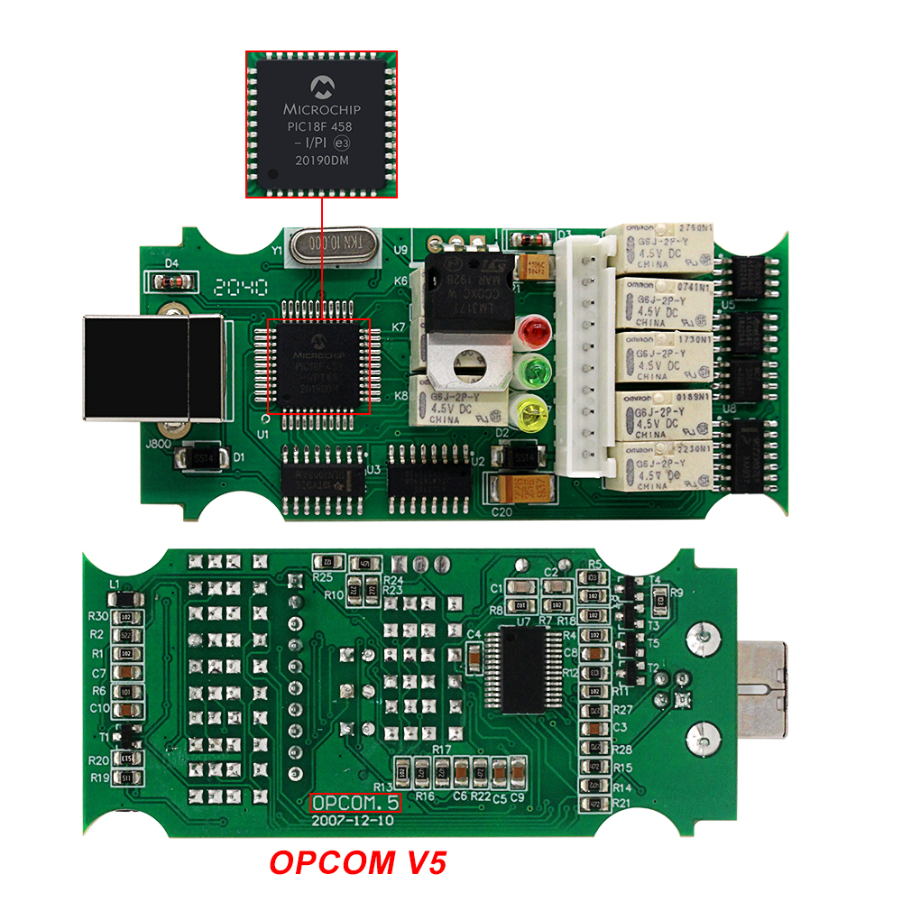 OPCOM V5 OBD2 CAN-BUS Code Reader For 2025 Opel new Diagnostic Scanner PIC18F458 CAN BUS Automotive Tester