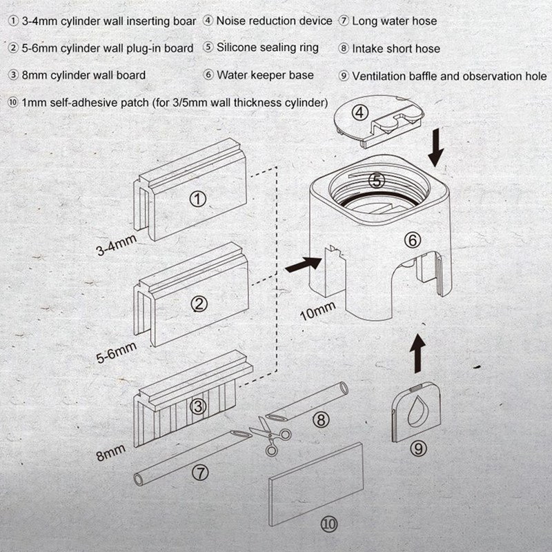 Aquarium Automatic Water Replenishing Device Tools Fish Tank Wall Mounted Level Adjustment Tool for Tanks Accessories
