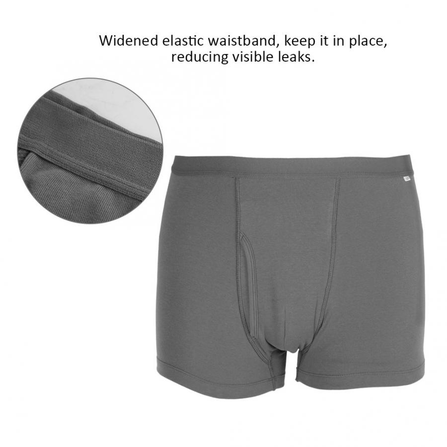 Adult Diaper Men's Washable Incontinence Shorts Open Underwear Adult Patient Reusable Breathable Pant Diaper for Travel Hospital