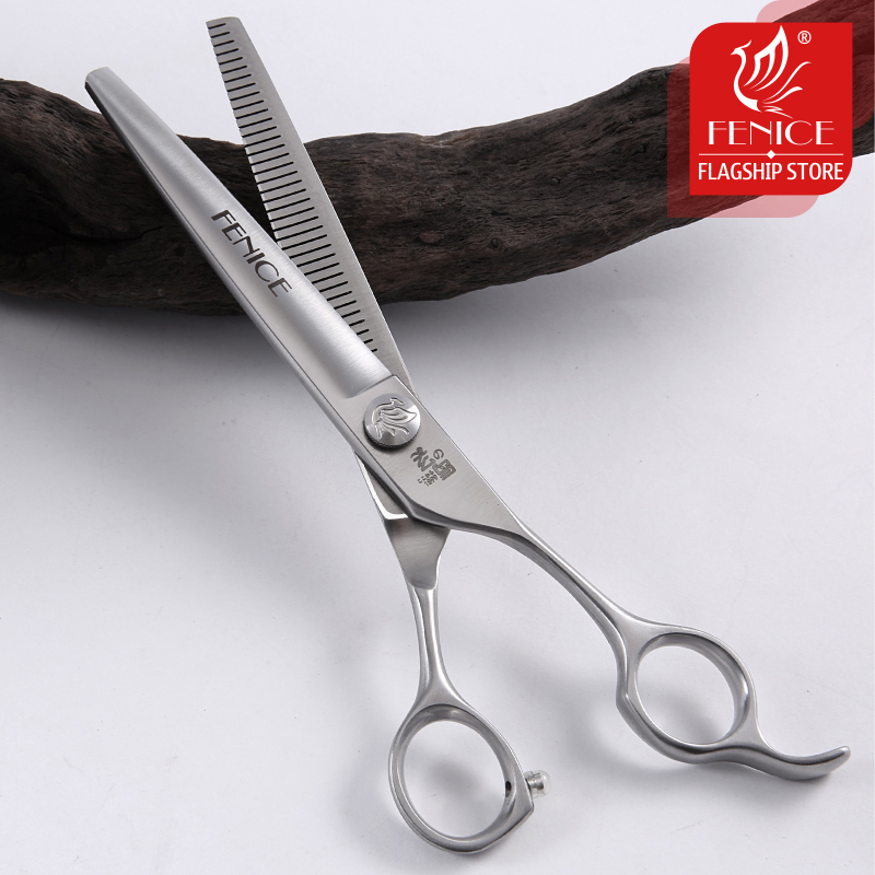 Fenice 7" Pet Dog Grooming Scissor Thinning Shears Sharp Edge Animals Cat Reversed Tooth Scissors Cutting tools tijeras tesoura