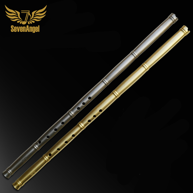 Brass/Titanium Metal Flute Xiao Not Dizi Bamboo Joint Pattern Short Xiao Flute Woodwind Profesional Flauta Music Instruments