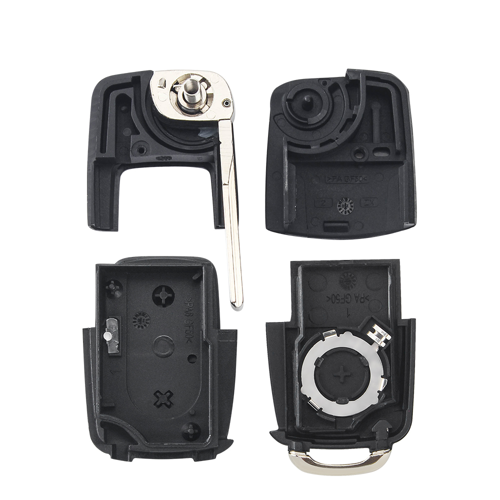 KEYYOU 10pcs 2/3BNT Remote Flip Folding Car Key Shell Case For VW Golf 4 5 Passat B5 B6 Polo Touran Jetta Seat Skoda 7c628