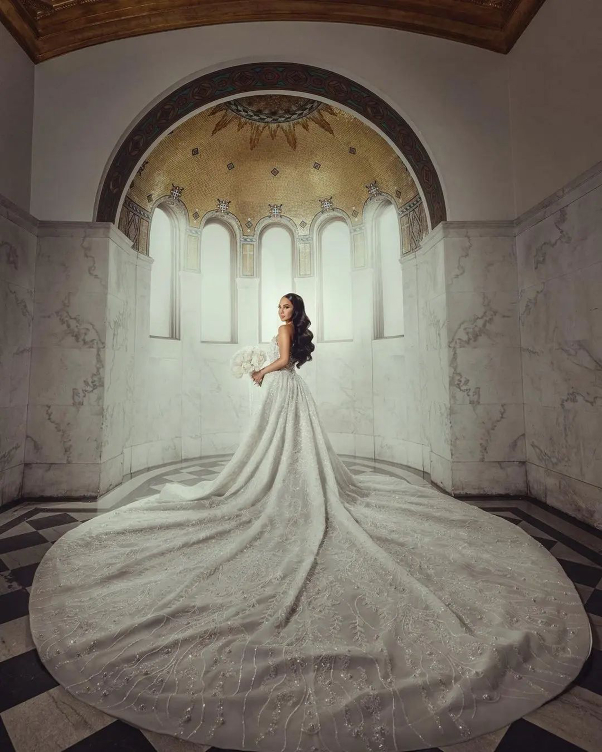 Fashion Pearls Wedding Dresses Mermaid Bridal Gowns With Overskirts One Shoulder Sequins Custom Made Illusion Sweep Train Vestidos De Novia 0218