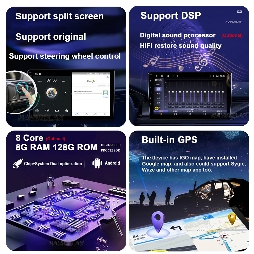 Android 13 Auto Carplay For Toyota RAV4 Rav 4 2013 2014 2015 2016 2017 2018 2019 Car Radio Multimedia Player GPS Navi 360 Camera